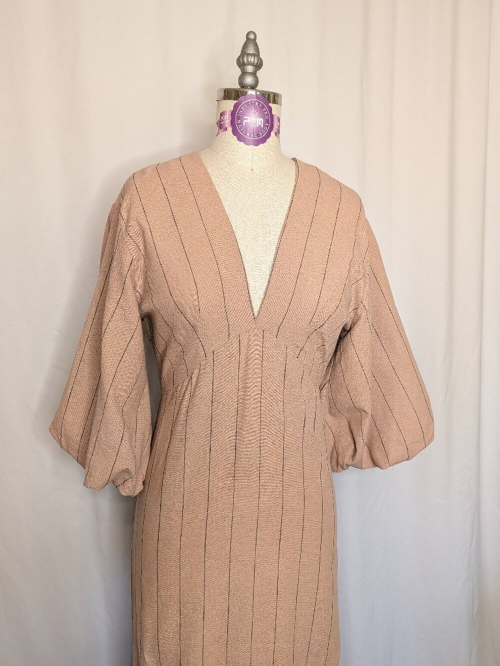 NWT ASOS DESIGN Plunge Balloon Sleeve Maxi Dress - Size 2